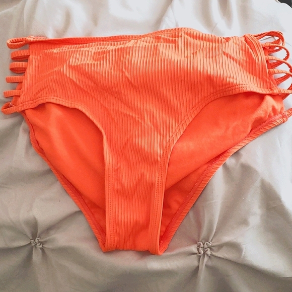 XOXO Orange Side Open Banded Swim Bottom Size M # - Picture 3 of 9
